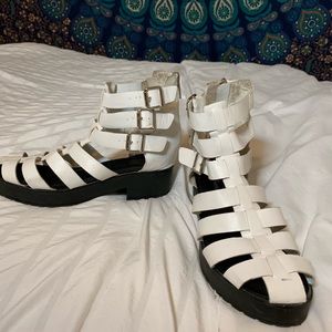 White Strap shoes